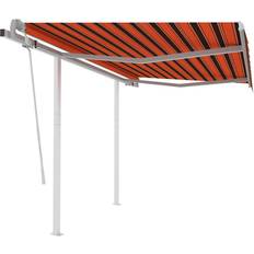 vidaXL Manual Retractable Awning with Posts