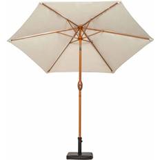 Amir Royalcraft 2.5m Woodlook Crank Tilt Parasol Cream