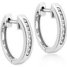 Carissima Huggy Earrings - White Gold/Diamonds