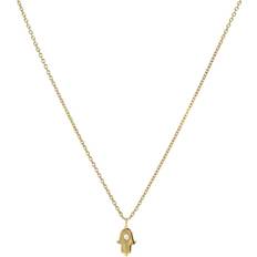 Zoe Lev Hamsa Pendant Necklace - Gold/Transparent