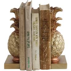 3R Studios Pineapple Shaped Gold Resin Bookends 2 Figurine