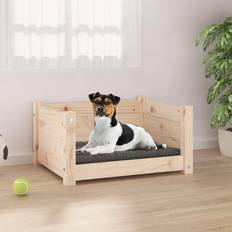 vidaXL Dog Bed 55.5x45.5x28 Solid Pine Wood