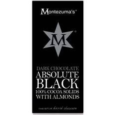 Montezuma´s Absolute Black 100% Cocoa Dark Chocolate with Almonds GlutenFree Vegan 90g Bar