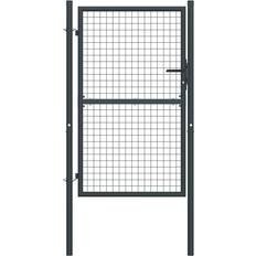 vidaXL Mesh Garden Gate Galvanised