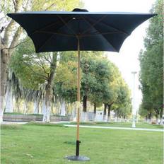 OutSunny Wooden Garden Parasol Shade Patio Umbrella Canopy