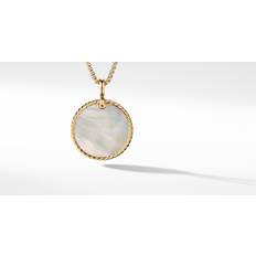 David Yurman 18K Dy Elements Disc Pendant with Mother-of-Pearl & Diamonds