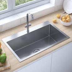 vidaXL Handmade Kitchen Sink Stainless Steel