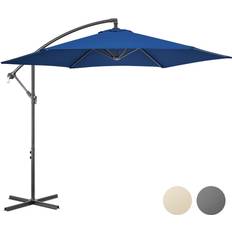 Christow Navy Banana Parasol 3m Large Garden Umbrella