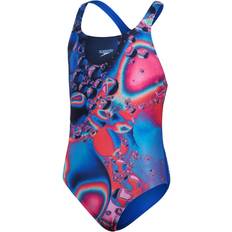 Speedo Girl's Digital Placement Medalist Swimsuit - Blue/Pink