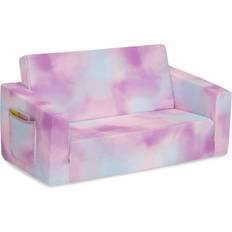 Pink Sofa Beds Kid's Room Delta Children Cozee Flip-Out 2-in-1 Convertible Sofa to Lounger Tie Dye