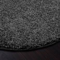 Kaleidoscope Buddy Washable Round Rugs Black