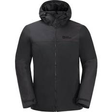 Jack Wolfskin Mens Jasper Waterproof Insulated Jacket (Black)