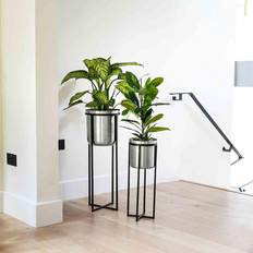 Ivyline Calla Planter Stand Black/Pewter