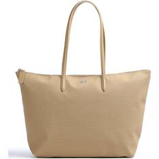 Lacoste Large beige shopper bag with zip, Beige