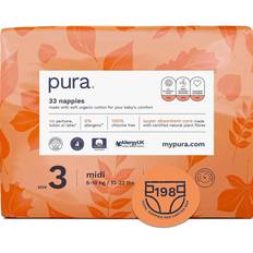 Pura Premium Eco Baby Nappies Size 3 6-10kg 198pcs