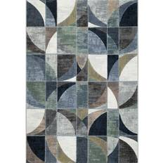 Mastercraft Galleria Modern Abstract Surface Carved Blue