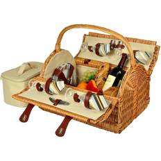 Picnic at Ascot Yorkshire Basket Brown Brown Set