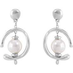 UNOde50 Inorbit Earrings - Silver/Pearls