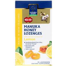 Manuka Health Honey Lozenges, Lemon, MGO 400+, 15