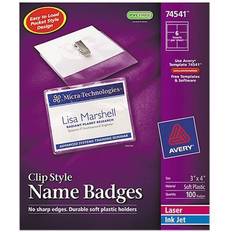 Avery Clip-style Name Badge Holder With Laser/inkjet Insert, Top