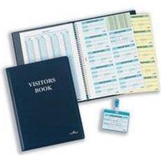 Green Clipboards & Display Stands Durable Visitors Book with 300 Badge inserts