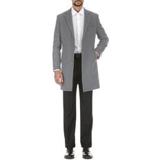 Men - Red Coats English Laundry Men's Solid Notch Lapel Overcoat