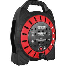 Faithfull Power Plus Enclosed Cable Reel 240V 13A 4-Socket 20m