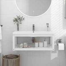 vidaXL Bathroom Washbasin Frame White