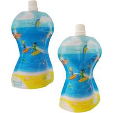 Plastic Baby Food Containers & Milk Powder Dispensers Fill n Squeeze Smooth Snack Pouches Spot-The-Difference 10pack