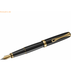 Diplomat Excellence A2 Black Lacquer Gold Trim Fountain Pen