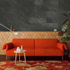 Grosfillex Wallcovering Tile Gx Wall 11pcs Stone 30x60cm Black