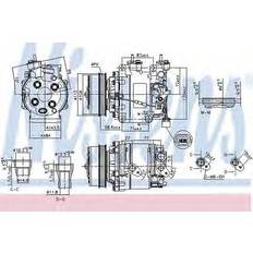 Honda Nissens Compressor, air conditioning 890155