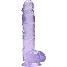 Shots Toys RealRock 6 Inch Purple Realistic Crystal Clear Dildo