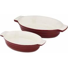 Ceramic - Red Oven Dishes Tower Barbary & Oak Oval Oven Dish 2pcs