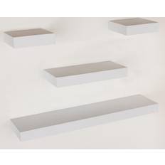 White Towel Rails, Rings & Hooks Casa 4 Pcs Narrow Hudson Box Shelf Pack