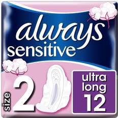 Menstrual Protection Always Sensitive Long Ultra Size 2 Sanitary Towels Wings 10-pack
