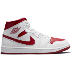 Nike Air Jordan 1 Mid W - White/Pomegranate