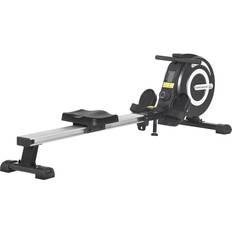 Heart Rate Monitor Rowing Machines Homcom Adjustable Magnetic