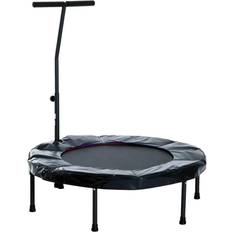 Homcom 40'' Kids Mini Trampoline, Adult Rebounder Jumper, Handle Black