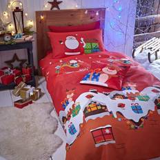 Red Duvet Covers Catherine Lansfield Santas Christmas Presents Duvet Cover Red, Multicolour