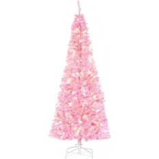 Pink Christmas Decorations Homcom Prelit Artificial Christmas Tree Holiday DÃ©cor Christmas Tree