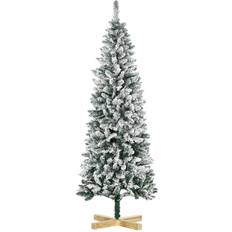 Homcom 6 Foot Snow Flocked Christmas Tree Christmas Tree 180cm