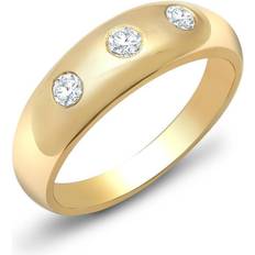 Jewelco London Trilogy Ring - Gold/Diamonds