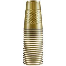 Jam Paper & Envelope Plastic Cups 16 oz Gold 20/Pack