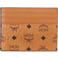 MCM Card Case In Visetos Original Mini - Cognac