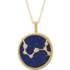 Lapis Necklaces Latelita Star Constellation Pendant Necklace - Gold/Lapis/Transparent