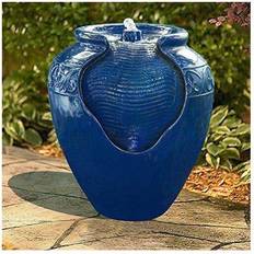 Blue Garden Decorations Teamson Home Water Fountain Indoor Conservatory Garden