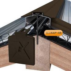 Alukap Xr Brown Aluminium Glazing Bar, (L)3M (W)80mm (T)35mm