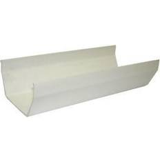 White FloPlast 114mm Square Line Gutter 2m