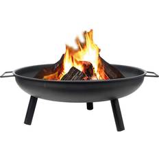 Hamble Distribution Stunning Black Round Fire Pit Log Burner Heater Bowl